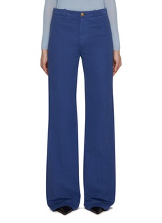 CHLOÉ | Garment Dye Cotton Flared Leg Pants | Women | Lane