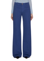 CHLOÉ | Garment Dye Cotton Flared Leg Pants | Women | Lane