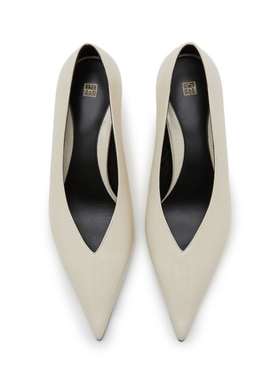 Detail View - Click To Enlarge - TOTEME - Wedge Heel Leather Pumps