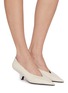 Figure View - Click To Enlarge - TOTEME - Wedge Heel Leather Pumps