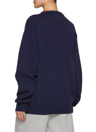 Back View - Click To Enlarge - JOSHUA SANDERS - Smiley Face Motif Cotton Sweater