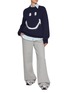 Figure View - Click To Enlarge - JOSHUA SANDERS - Smiley Face Motif Cotton Sweater