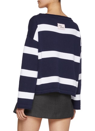 Back View - Click To Enlarge - JOSHUA SANDERS - Smiley Face Patch Cotton Sweater