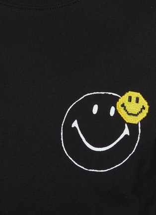  - JOSHUA SANDERS - Outline Smiley Print Cotton T-shirt