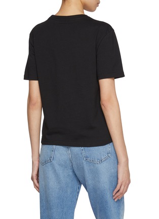 Back View - Click To Enlarge - JOSHUA SANDERS - Outline Smiley Print Cotton T-shirt