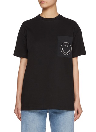 Main View - Click To Enlarge - JOSHUA SANDERS - Smiley Face Pocket Cotton T-Shirt
