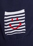  - JOSHUA SANDERS - Smiley Face Motif Pocket Cotton Cardigan