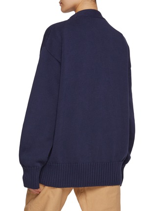 Back View - Click To Enlarge - JOSHUA’S - Smiley Face Motif Pocket Cotton Cardigan