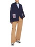 Figure View - Click To Enlarge - JOSHUA SANDERS - Smiley Face Motif Pocket Cotton Cardigan