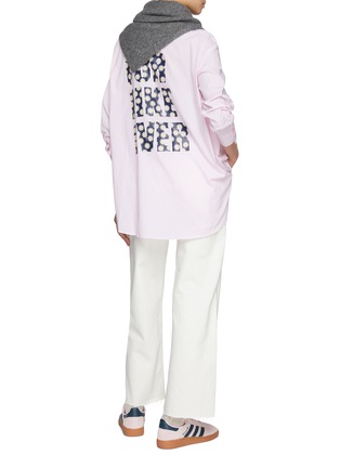 Figure View - Click To Enlarge - JOSHUA SANDERS - For Like Ever Print Striped Cotton Shirt