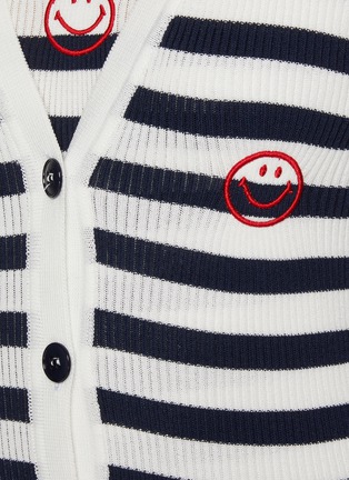  - JOSHUA SANDERS - Round Smile Striped Knit Cardigan