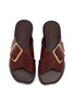 Detail View - Click To Enlarge - LOEWE - Petal Belt Leather Flat Sandals