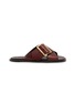 Main View - Click To Enlarge - LOEWE - Petal Belt Leather Flat Sandals