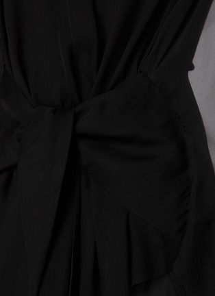  - RICK OWENS  - Half Moon V-Neck Silk Jacket