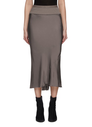 Main View - Click To Enlarge - RICK OWENS  - Bias Cut Midi Skirt