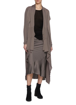 Figure View - Click To Enlarge - RICK OWENS  - Bias Cut Midi Skirt