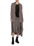 Figure View - Click To Enlarge - RICK OWENS  - Bias Cut Midi Skirt