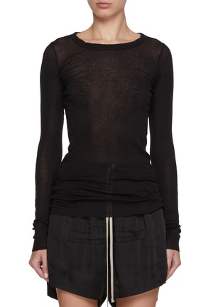 Main View - Click To Enlarge - RICK OWENS  - Sheer Cotton T-Shirt