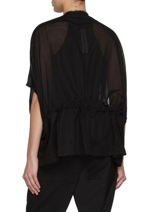 Back View - Click To Enlarge - RICK OWENS  - Sheer Short Cotton Sail Jacket