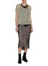 Figure View - Click To Enlarge - RICK OWENS  - Sheer Hiked T-shirt