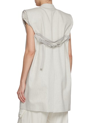 Back View - Click To Enlarge - RICK OWENS  - Giacca Single Breasted Cotton Vest
