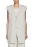 Main View - Click To Enlarge - RICK OWENS  - Giacca Single Breasted Cotton Vest