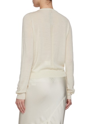 Back View - Click To Enlarge - RICK OWENS  - Round Neck Wool Knit Top