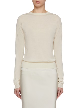 Main View - Click To Enlarge - RICK OWENS  - Round Neck Wool Knit Top