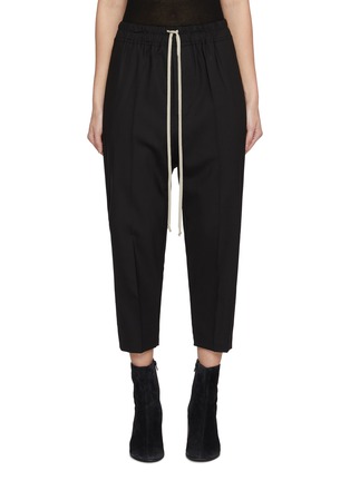 RICK OWENS | Astaire Drop Crotch Cropped Wool Blend Pants