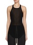 RICK OWENS  Asymmetrical Hem Ribbed Tank Top