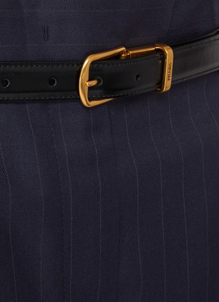  - PRADA - Belted High Waist Tailored Wool Pants