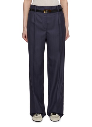 Main View - Click To Enlarge - PRADA - Belted High Waist Tailored Wool Pants
