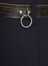  - PRADA - Studded Punk Belt Pleated Wool Skirt