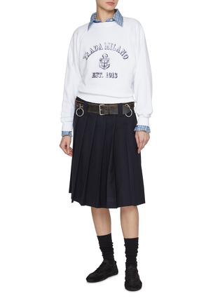 MIU MIU | Polka Dot Pleated Silk Crepe Midi Skirt | Women MIU MIU | Polka Dot Pleated Silk Crepe Midi Skirt | Women