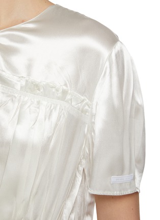  - PRADA - Embroidered Satin Midi Dress