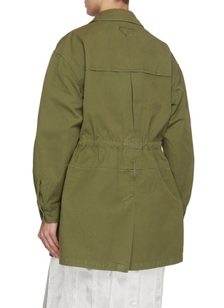 Back View - Click To Enlarge - PRADA - Gathered Waist Cotton Jacket