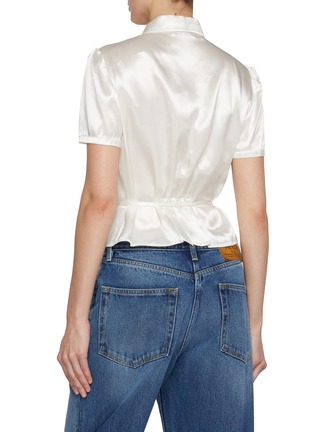 Back View - Click To Enlarge - PRADA - Satin Button Up Blouse