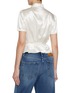 Back View - Click To Enlarge - PRADA - Satin Button Up Blouse