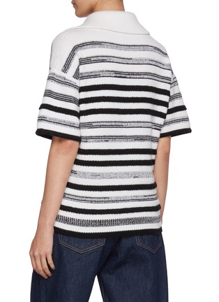 Back View - Click To Enlarge - BARRIE - Mariniere Striped Polo Shirt