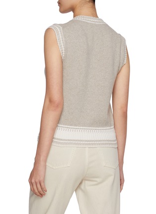 Back View - Click To Enlarge - BARRIE - Cricket Striped Vest