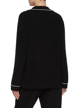 Back View - Click To Enlarge - BARRIE - Contrast Trim Pyjama Top