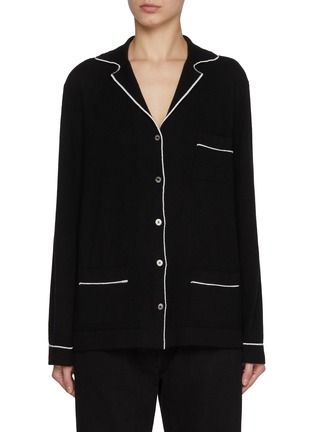 BARRIE | Contrast Trim Pyjama Top