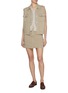 Figure View - Click To Enlarge - BARRIE - Bicolour Cashmere Cotton Denim Skirt