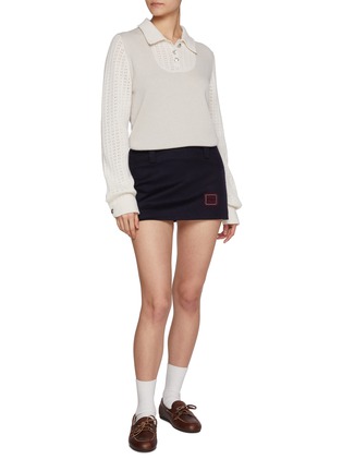 Figure View - Click To Enlarge - BARRIE - Trompe L'oeil Knit Top