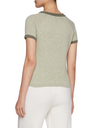 Back View - Click To Enlarge - BARRIE - Retro Style Raglan Knit T-shirt