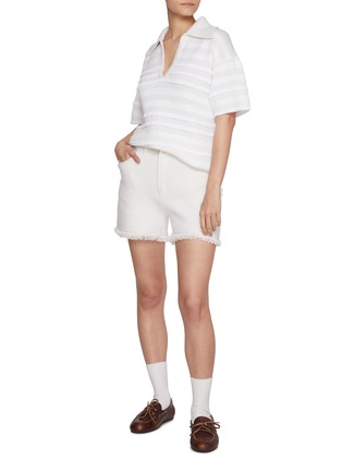 BARRIE | Fringed Denim Shorts