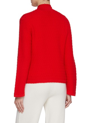 Back View - Click To Enlarge - BARRIE - Tweed Effect Button Up Cashmere Jacket