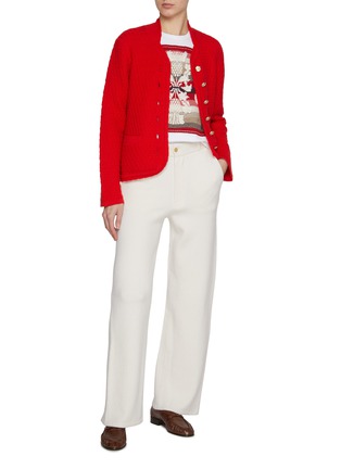 Figure View - Click To Enlarge - BARRIE - Tweed Effect Button Up Cashmere Jacket