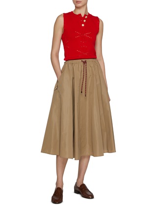 Figure View - Click To Enlarge - BARRIE - Thistle Pattern Cashmere Cotton Top