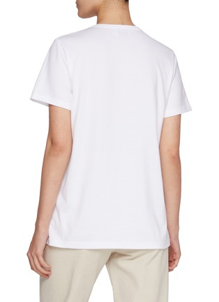 Back View - Click To Enlarge - BARRIE - Logo Knit Patch T-shirt